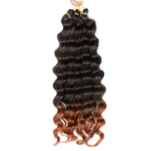 Load image into Gallery viewer, Chemical Fiber High-temperature Silk Wig Hair Handle Wave Crochet Hair Curved Hair Handle Crochet Hair Braided Dirty Braid Wig