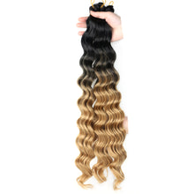 Load image into Gallery viewer, Chemical Fiber High-temperature Silk Wig Hair Handle Wave Crochet Hair Curved Hair Handle Crochet Hair Braided Dirty Braid Wig