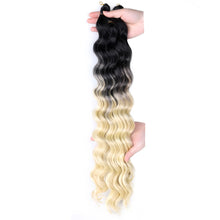 Load image into Gallery viewer, Chemical Fiber High-temperature Silk Wig Hair Handle Wave Crochet Hair Curved Hair Handle Crochet Hair Braided Dirty Braid Wig