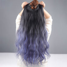Load image into Gallery viewer, Wig Piece One Piece Paris Painted Gradient Women's Long Hair Curly Hair Increased Volume Fluffy Water Ripple Simulated Hair Patch