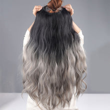 Load image into Gallery viewer, Wig Piece One Piece Paris Painted Gradient Women's Long Hair Curly Hair Increased Volume Fluffy Water Ripple Simulated Hair Patch