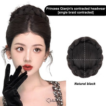 Load image into Gallery viewer, Maruko Hair Bun Wig Female Heiress Princess Head Simulated Hair Bun Hair Accessory Bride's Hair Bun Headband