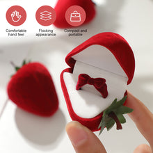 Load image into Gallery viewer, Strawberry Ring Box Children's Cute Jewelry Box Plush Storage Box Gift Box Jewelry Box