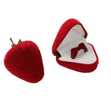 Load image into Gallery viewer, Strawberry Ring Box Children's Cute Jewelry Box Plush Storage Box Gift Box Jewelry Box