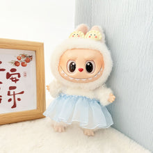 Load image into Gallery viewer, Miniature Saree and Dumpling Hair Clip Set for 17cm Labubu Dolls Cute DIY Doll Clothes Fashion Accessories Lovely Outfit Gifts for Girls Friends
