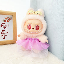 Load image into Gallery viewer, Miniature Saree and Dumpling Hair Clip Set for 17cm Labubu Dolls Cute DIY Doll Clothes Fashion Accessories Lovely Outfit Gifts for Girls Friends