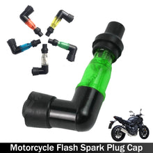 Load image into Gallery viewer, Motorcycle Flash Spark Plug Cap Ignition Spark Plug Cap 90Degree Flashing Spark Plug Cap