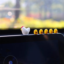 Load image into Gallery viewer, 5Pcs/6Pcs/9Pcs/11Pcs Car Center Console Dashboard Navigator Screen Decoration Mini Yellow Chicks Hen House Ornaments Auto Interior Accessories