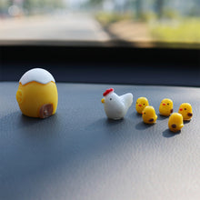 Load image into Gallery viewer, 5Pcs/6Pcs/9Pcs/11Pcs Car Center Console Dashboard Navigator Screen Decoration Mini Yellow Chicks Hen House Ornaments Auto Interior Accessories