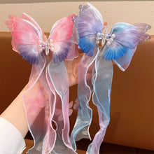 Load image into Gallery viewer, Bowknot Ribbon Hair Clip Multicoloured Temperamental Gradient Butterfly Hairpin Headwear Hair Accessories for Children