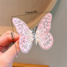 Load image into Gallery viewer, Lace Butterfly Hair Clip Sweet Fabric Embroidery Bangs Hairpin Cute Lively Butterfly Headwear Hair Accessories for Children