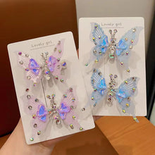 Load image into Gallery viewer, Rhinestone Butterfly Hairpin Three-dimensional Lively Moving Wings Lovely Bangs Hair Clip Headwear Hair Styling Accessories