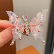 Load image into Gallery viewer, Rhinestone Butterfly Hairpin Three-dimensional Lively Moving Wings Lovely Bangs Hair Clip Headwear Hair Styling Accessories