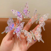 Load image into Gallery viewer, Rhinestone Butterfly Hairpin Three-dimensional Lively Moving Wings Lovely Bangs Hair Clip Headwear Hair Styling Accessories