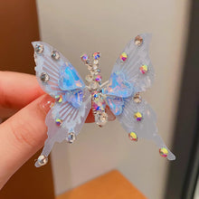 Load image into Gallery viewer, Rhinestone Butterfly Hairpin Three-dimensional Lively Moving Wings Lovely Bangs Hair Clip Headwear Hair Styling Accessories