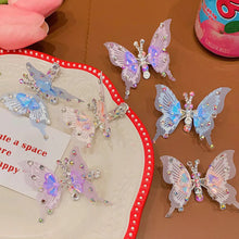 Load image into Gallery viewer, Rhinestone Butterfly Hairpin Three-dimensional Lively Moving Wings Lovely Bangs Hair Clip Headwear Hair Styling Accessories