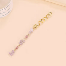 Load image into Gallery viewer, Personalized Natural Stone Pendant Hair Ring Fashionable Retro Braided Hair Tie Adjustable Hair Band Headwear Hair Accessories