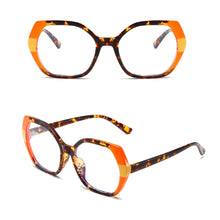 Load image into Gallery viewer, Oil Painting Style Large Frame Blue-light-blocking Glasses Fashionable Retro Colourful Decorative Glasses for Women