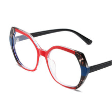 Load image into Gallery viewer, Oil Painting Style Large Frame Blue-light-blocking Glasses Fashionable Retro Colourful Decorative Glasses for Women