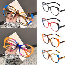 Load image into Gallery viewer, Oil Painting Style Large Frame Blue-light-blocking Glasses Fashionable Retro Colourful Decorative Glasses for Women