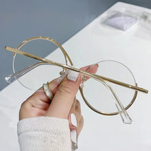 Load image into Gallery viewer, S-ring Metal Half-frame Blue-light-blocking Glasses Personalized Fashionable Durable Metal Hinge Glasses for Women