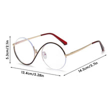 Load image into Gallery viewer, S-ring Metal Half-frame Blue-light-blocking Glasses Personalized Fashionable Durable Metal Hinge Glasses for Women
