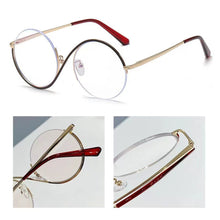 Load image into Gallery viewer, S-ring Metal Half-frame Blue-light-blocking Glasses Personalized Fashionable Durable Metal Hinge Glasses for Women