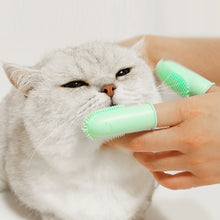 Load image into Gallery viewer, Two-finger Pet Toothbrush Soft Durable Washable Tooth Cleaning Finger Cover Oral Care Cleaning Tool Pet Accessories