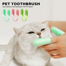 Load image into Gallery viewer, Two-finger Pet Toothbrush Soft Durable Washable Tooth Cleaning Finger Cover Oral Care Cleaning Tool Pet Accessories