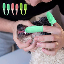 Load image into Gallery viewer, Two-finger Pet Toothbrush Soft Durable Washable Tooth Cleaning Finger Cover Oral Care Cleaning Tool Pet Accessories
