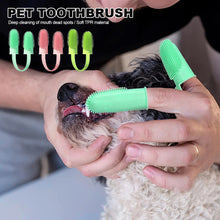 Load image into Gallery viewer, Two-finger Pet Toothbrush Soft Durable Washable Tooth Cleaning Finger Cover Oral Care Cleaning Tool Pet Accessories