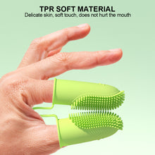 Load image into Gallery viewer, Two-finger Pet Toothbrush Soft Durable Washable Tooth Cleaning Finger Cover Oral Care Cleaning Tool Pet Accessories