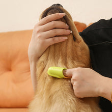 Load image into Gallery viewer, Soft Durable Color Contrast Long Handle Pet Toothbrush Deeply Clean Teeth Dirt Oral Cleaning Tool Finger Cover Pet Accessories