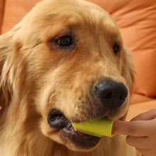 Load image into Gallery viewer, Soft Durable Color Contrast Long Handle Pet Toothbrush Deeply Clean Teeth Dirt Oral Cleaning Tool Finger Cover Pet Accessories