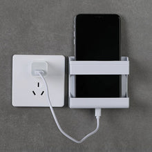 Load image into Gallery viewer, Wall-mounted Adhesive Mobile Phone Charging Stand Remote Control Storage Box Multi-functional Wall-mounted Organizer
