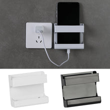 Load image into Gallery viewer, Wall-mounted Adhesive Mobile Phone Charging Stand Remote Control Storage Box Multi-functional Wall-mounted Organizer