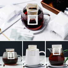 Load image into Gallery viewer, 50Pcs Coffee Filter Bags Disposable Drip Coffee Paper Pack Portable Hanging Ear Espresso Coffee Accessories Tea Tool