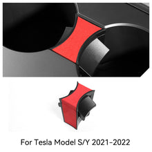 Load image into Gallery viewer, Suede Car Central Control Interior Cup Holder Water Slot Limit Clip Slip Holder Drink Holder Accessories For Tesla Model S Y 2021-2022