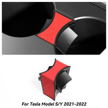 Load image into Gallery viewer, Suede Car Central Control Interior Cup Holder Water Slot Limit Clip Slip Holder Drink Holder Accessories For Tesla Model S Y 2021-2022