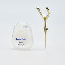 Load image into Gallery viewer, Stainless Steel Toothpick Dental Floss Portable Dental Floss 304 Oral Care Cleaning Gaps Tartar Y Shape Flossing Toothpick