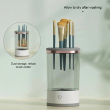 Load image into Gallery viewer, Portable USB Plug Electric Makeup Brush Cleaner with Rubber Makeup Machine Electric USB Quick Cleaner Cleaning Brush Collar Brush