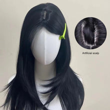 Load image into Gallery viewer, Wig Female Full Headset Simulated Hair Rose Hair Mesh Style French Hairband High Level Simulated Hair Wig