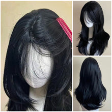 Load image into Gallery viewer, Wig Female Full Headset Simulated Hair Rose Hair Mesh Style French Hairband High Level Simulated Hair Wig