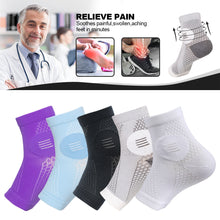 Load image into Gallery viewer, 1Pair Ankle Pressure Socks Absorbent Sweat Breathable Open Toe Socks Anti-Sprain Sports Ankle Brace