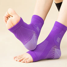 Load image into Gallery viewer, 1Pair Ankle Pressure Socks Absorbent Sweat Breathable Open Toe Socks Anti-Sprain Sports Ankle Brace