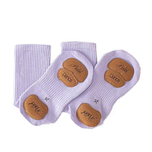 Load image into Gallery viewer, 1 Pair Mid-Tube Dance Socks With Anti-Slip Wear-Resistant Sole Leather Sports Yoga Multi-Color Cotton Socks
