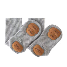 Load image into Gallery viewer, 1 Pair Mid-Tube Dance Socks With Anti-Slip Wear-Resistant Sole Leather Sports Yoga Multi-Color Cotton Socks