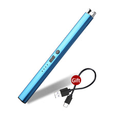 Load image into Gallery viewer, Windproof Pulse Electric Arc Ignition Flameless Plasma Ignition Candle Lighters with USB Rechargeable Lighter for Kitchen Outdoor BBQ