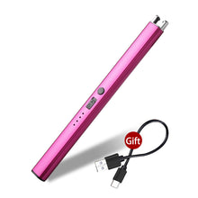Load image into Gallery viewer, Windproof Pulse Electric Arc Ignition Flameless Plasma Ignition Candle Lighters with USB Rechargeable Lighter for Kitchen Outdoor BBQ