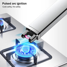 Load image into Gallery viewer, Windproof Pulse Electric Arc Ignition Flameless Plasma Ignition Candle Lighters with USB Rechargeable Lighter for Kitchen Outdoor BBQ